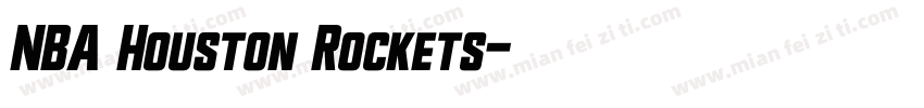 NBA Houston Rockets字体转换